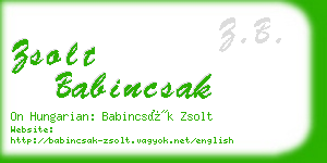 zsolt babincsak business card